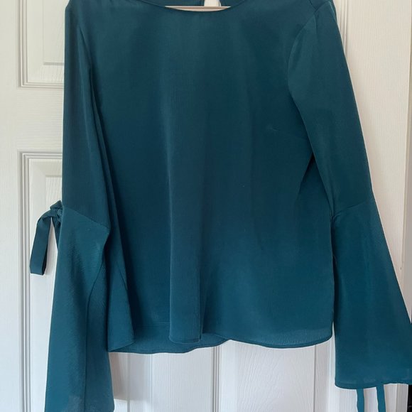 Teal Wide Sleeve Top - Picture 4 of 10